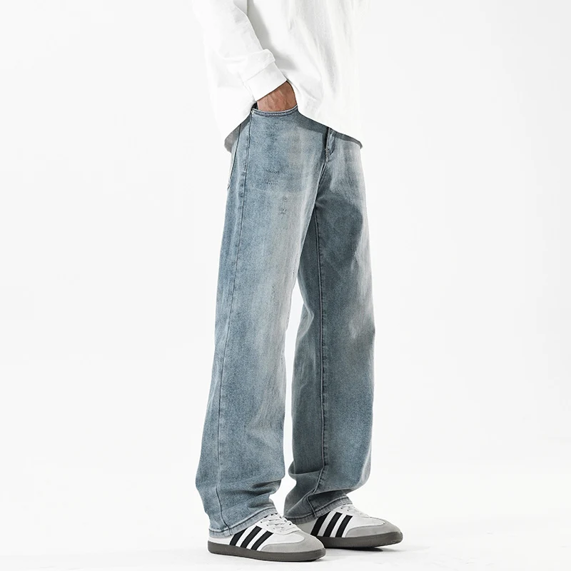 Herren Baggy-Jeans im Wide‑Leg Relaxed-Fit mit Vintage-Waschung Nord Taschen