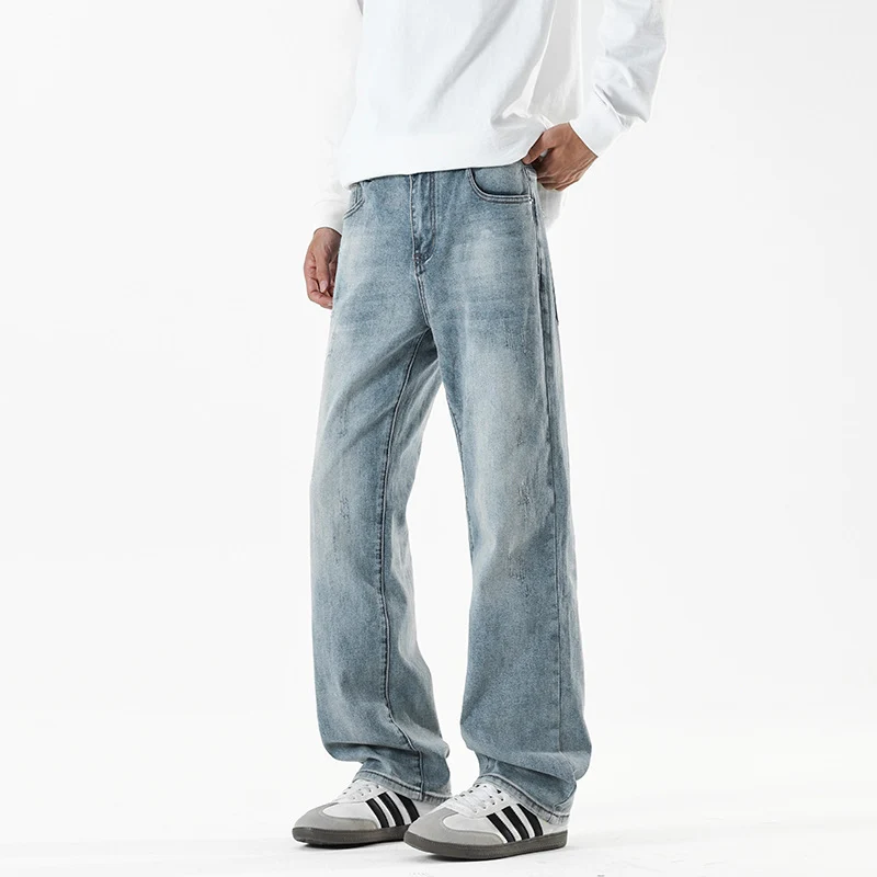 Herren Baggy-Jeans im Wide‑Leg Relaxed-Fit mit Vintage-Waschung Nord Taschen
