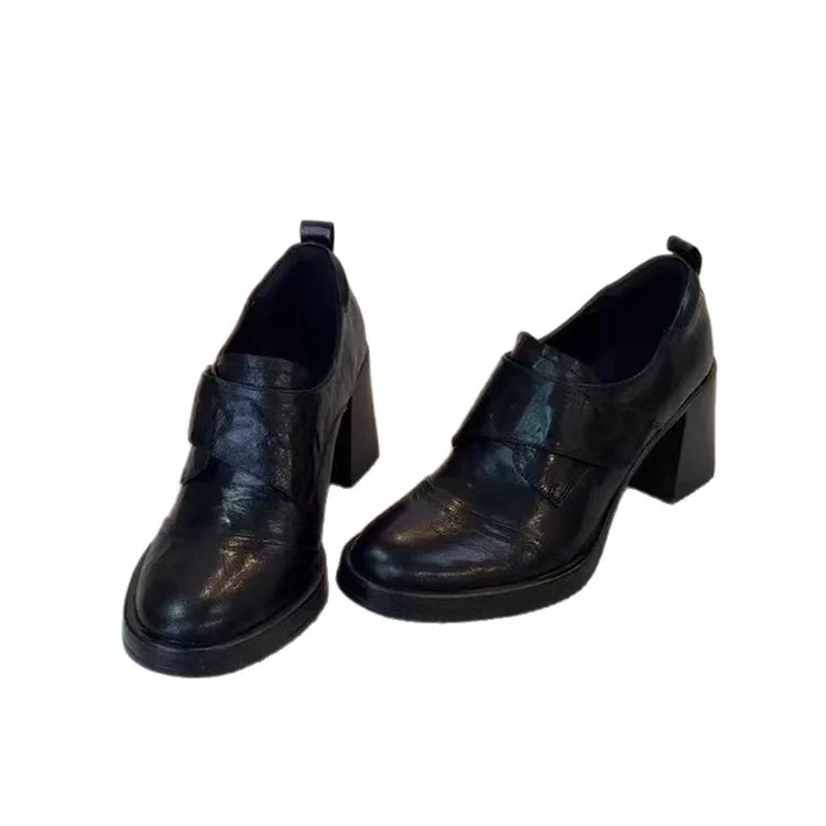 Damen Monkstrap-Loafer mit breitem Riemen und skulpturiertem Blockabsatz Nord Taschen