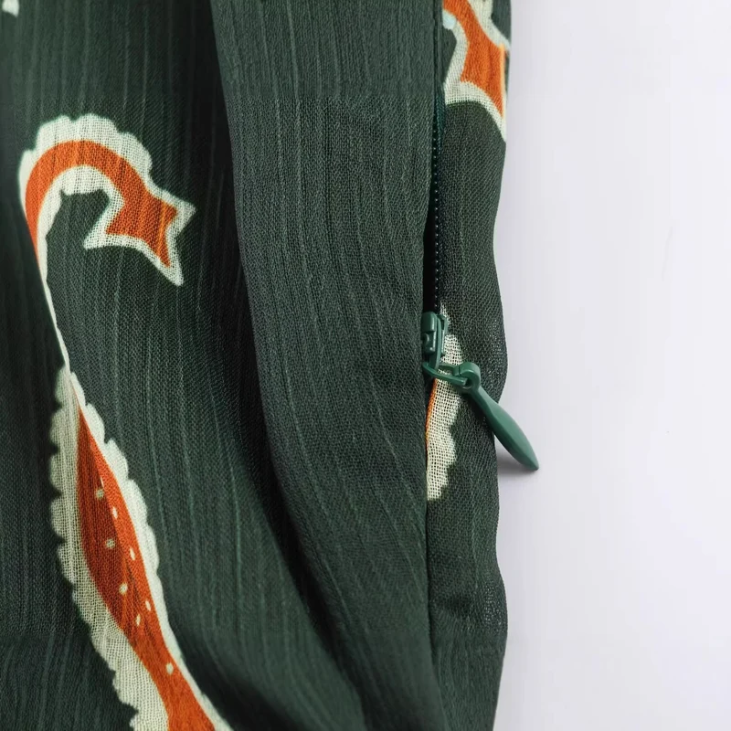 Damen Maxikleid im Boho‑Stil mit Paisley‑Print und V‑Ausschnitt Nord Taschen