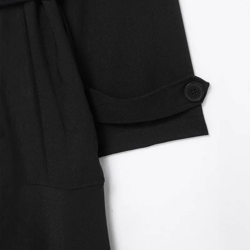 Damen Maxi-Trench mit taillierendem Bindegürtel und doppelter Knopfleiste Nord Taschen