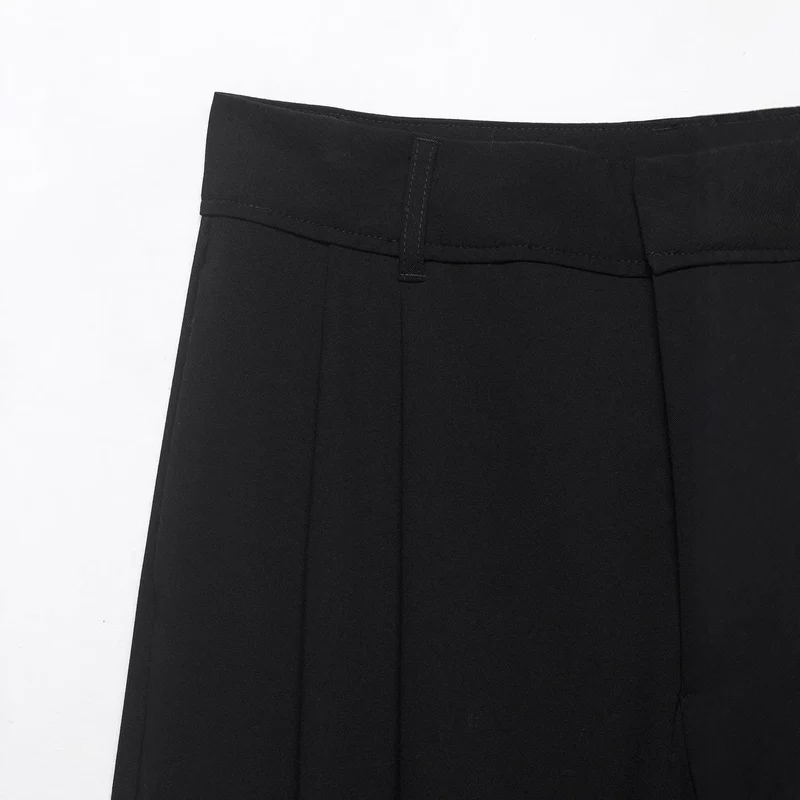 Damen Weite High‑Waist‑Palazzohose aus fließendem Jersey Nord Taschen