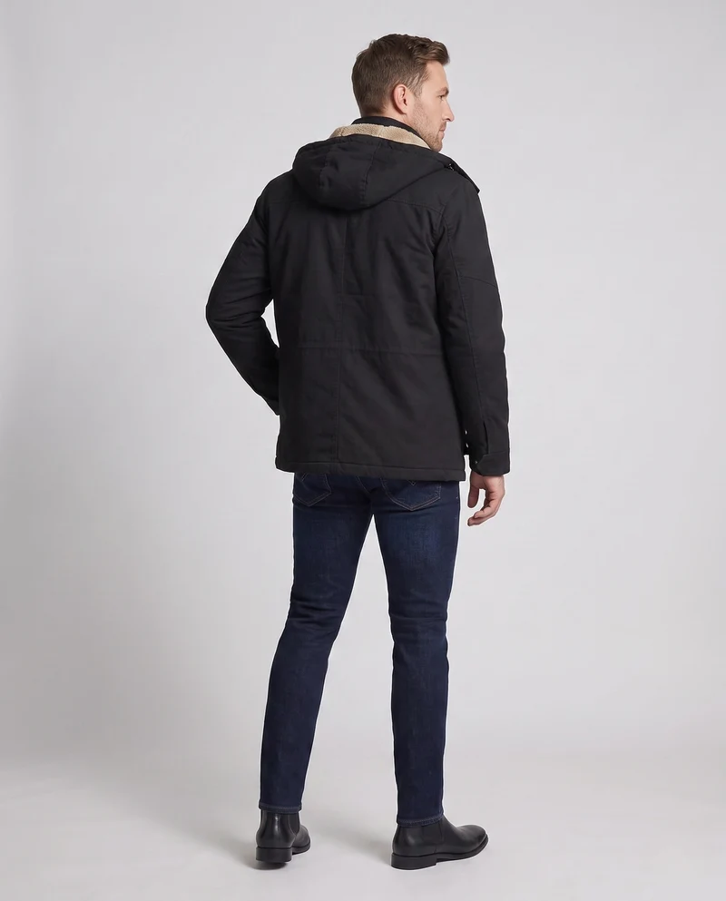 Herren-Feldparka mit Sherpa-Futterkapuze und multifunktionalen Utility-Taschen Nord Taschen