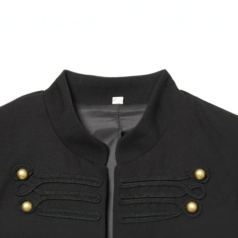 Damen Kurzjacke im Marschallstil mit Stehkragen und Zierkordierungen Nord Taschen