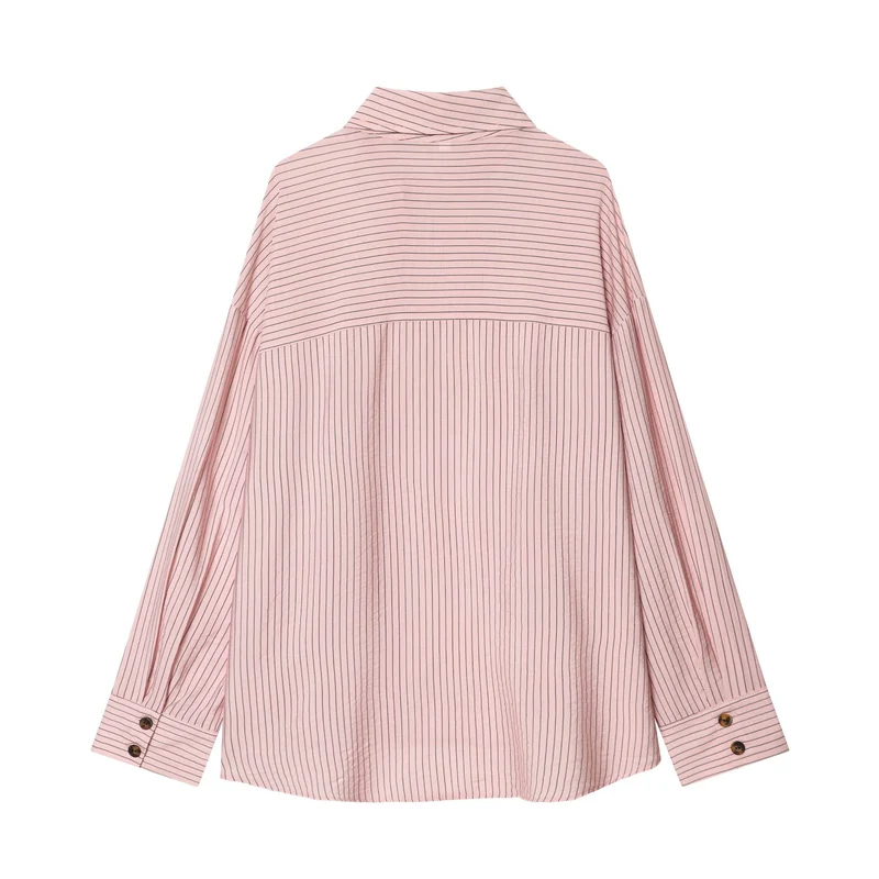 Damen Oversize-Hemdbluse mit asymmetrischem Stehkragen und verlängerter Rückenpartie Nord Taschen