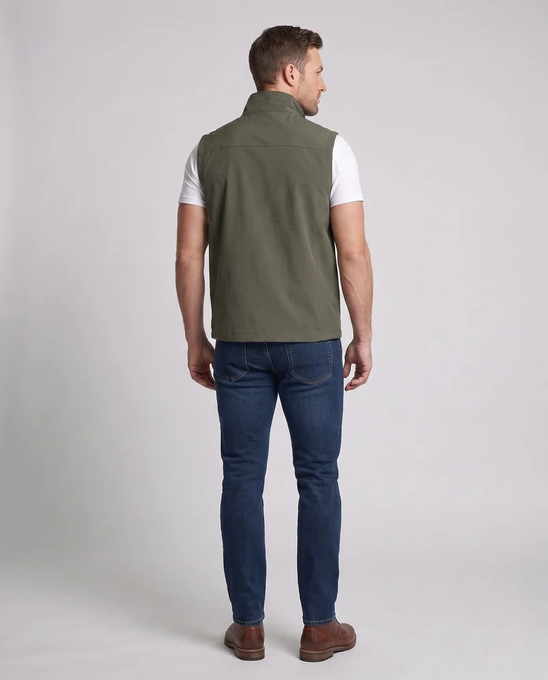 Herren Leichtgewicht ärmellose Zip-Weste mit hoch stehendem Kragen und praktischen Seitentaschen Nord Taschen