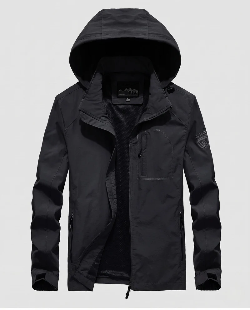 Leichte atmungsaktive Feldjacke für Herren mit Kapuze und Mesh-Futter Nord Taschen