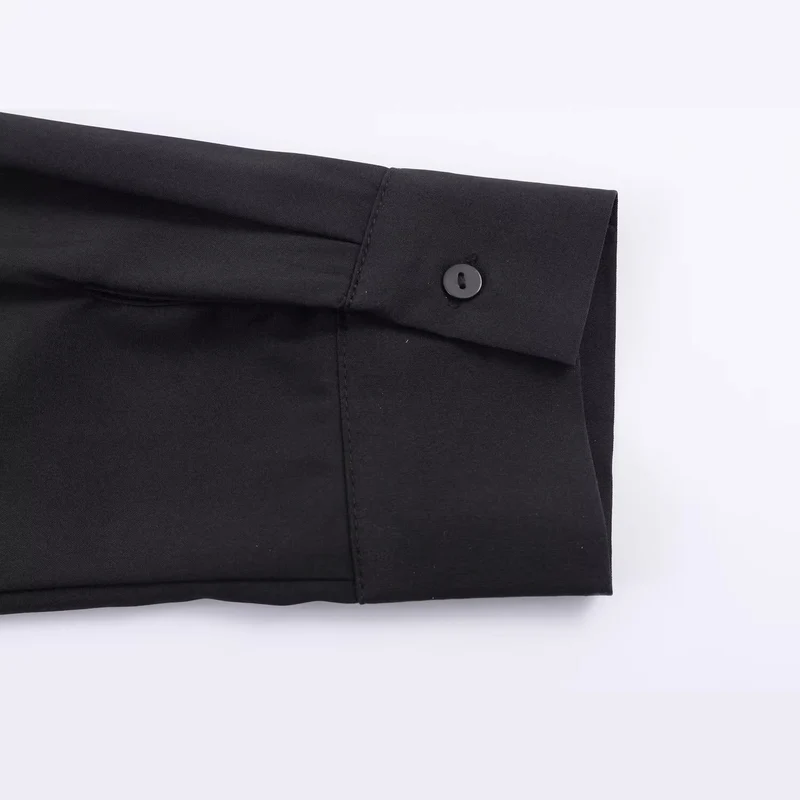 Damen Spitzenbluse mit floraler Spitze vorn, Satinärmeln und klassischem Hemdkragen Nord Taschen