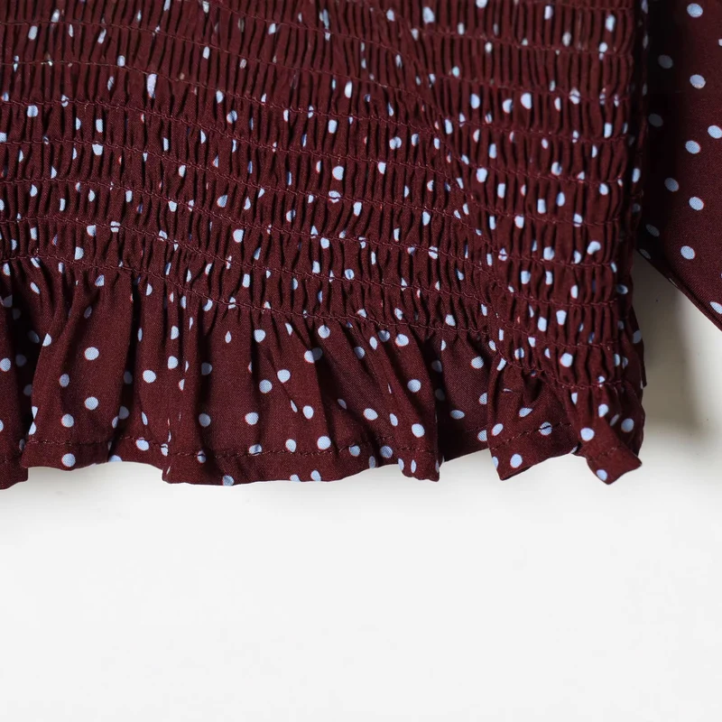 Damen Smock-Bluse mit elastischer Raffung und weiten Trompetenärmeln Nord Taschen