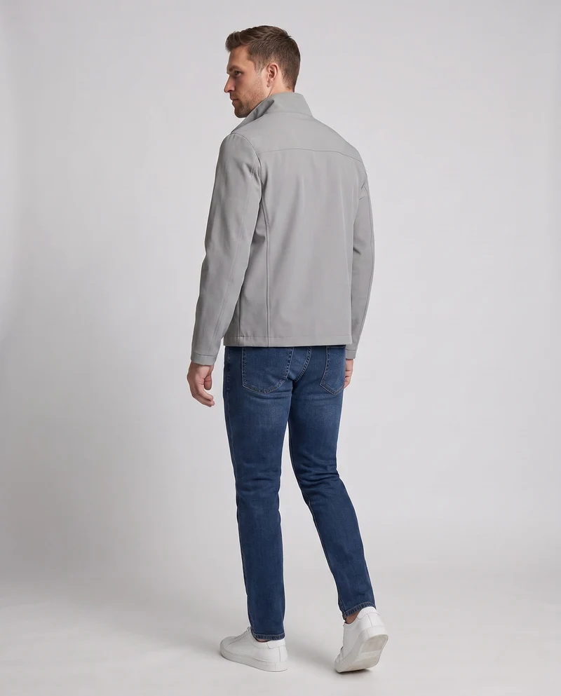 Elegante Übergangsjacke für Herren mit gestepptem Futter Nord Taschen
