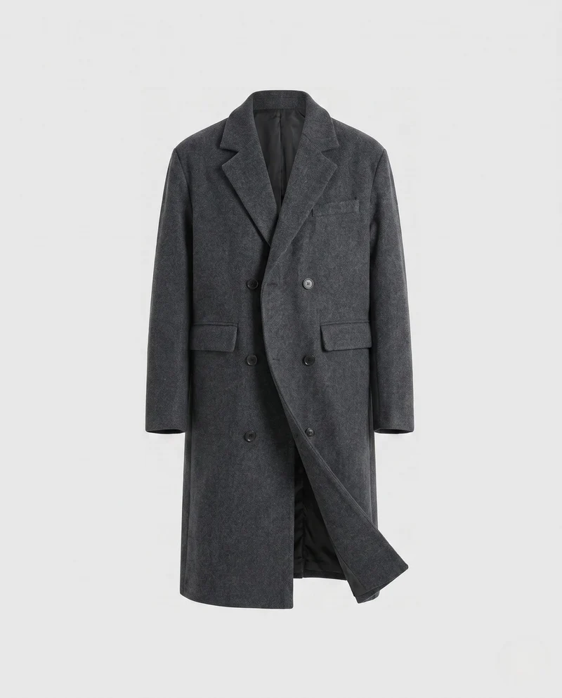 Herren eleganter Wollmantel Nord Taschen