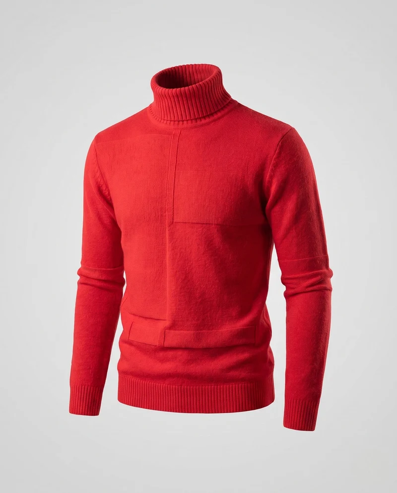 Eleganter Herren Rollkragenpullover Nord Taschen