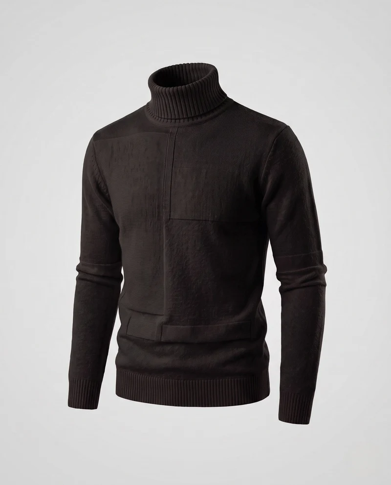 Eleganter Herren Rollkragenpullover Nord Taschen