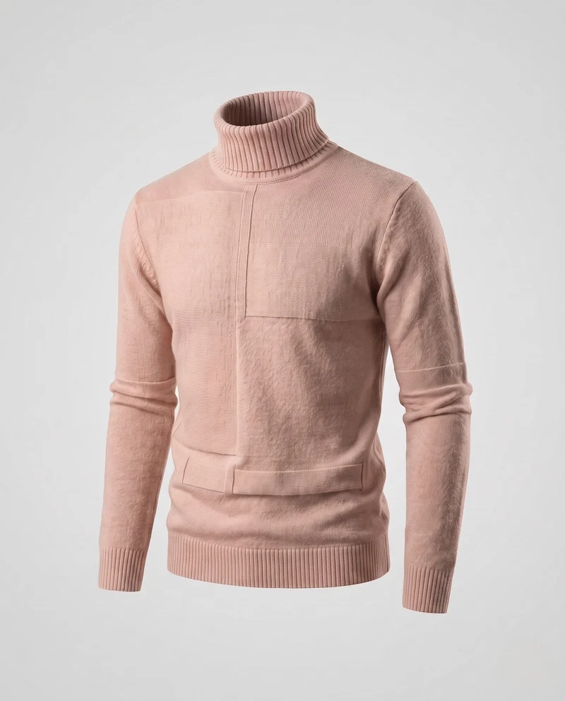 Eleganter Herren Rollkragenpullover Nord Taschen