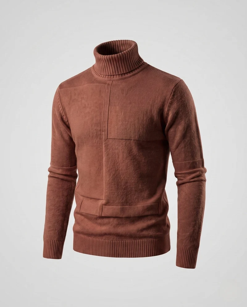 Eleganter Herren Rollkragenpullover Nord Taschen