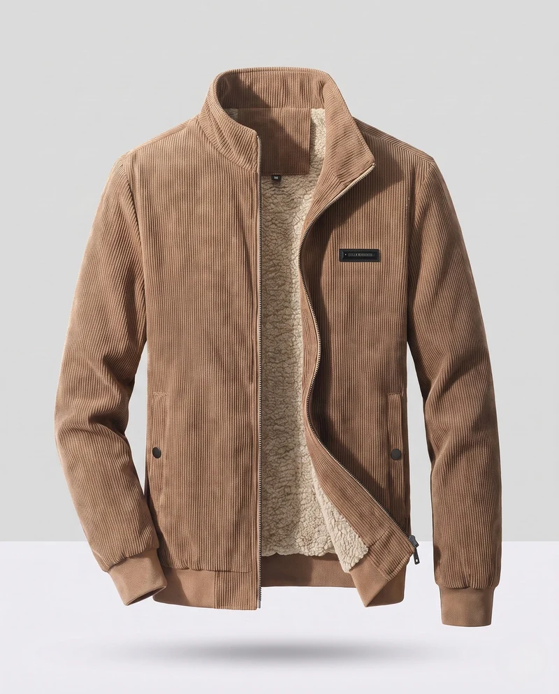 Herren Flauschige Strickjacke Nord Taschen