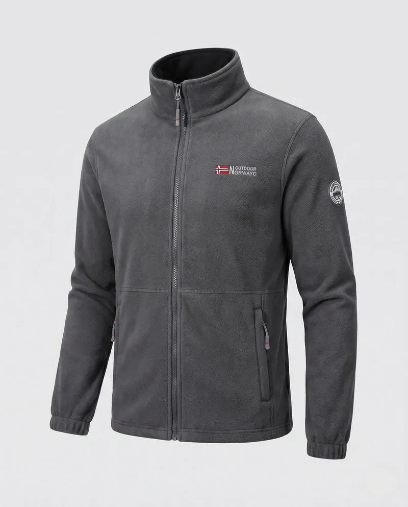 Herren Fleecejacke mit ganzflächigem Teddyfutter, hohem Kragen und Reißverschlusstaschen Nord Taschen