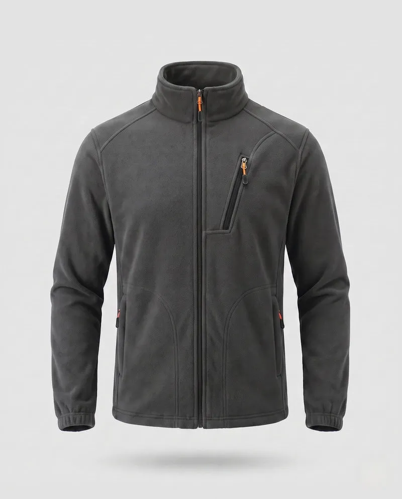 Herren-Fleecejacke mit wärmendem Innenfutter, Stehkragen und Reißverschlusstaschen Nord Taschen