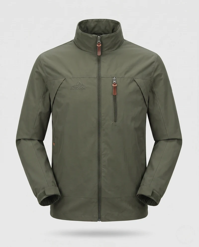 Herren Freizeit Softshell Jacke mit verstellbarer Kapuze, Brustreißverschluss und Klettverschluss-Manschetten Nord Taschen