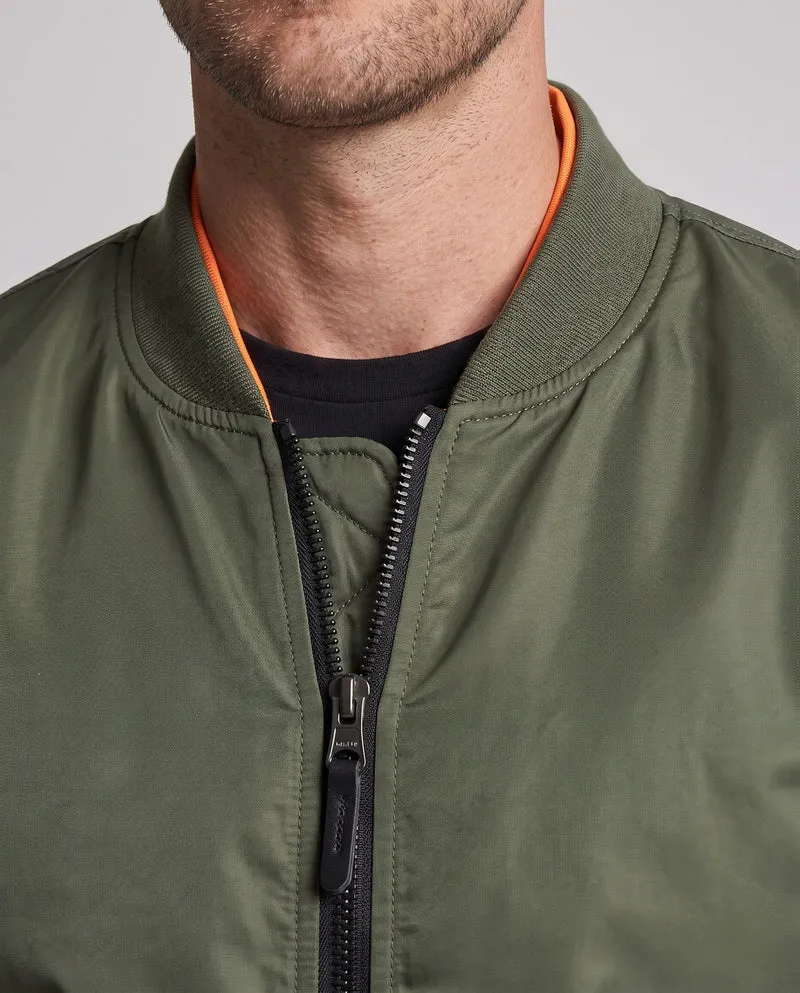 Leichte Herren Nylon Flug Bomberjacke mit Ärmel Utility Tasche Nord Taschen