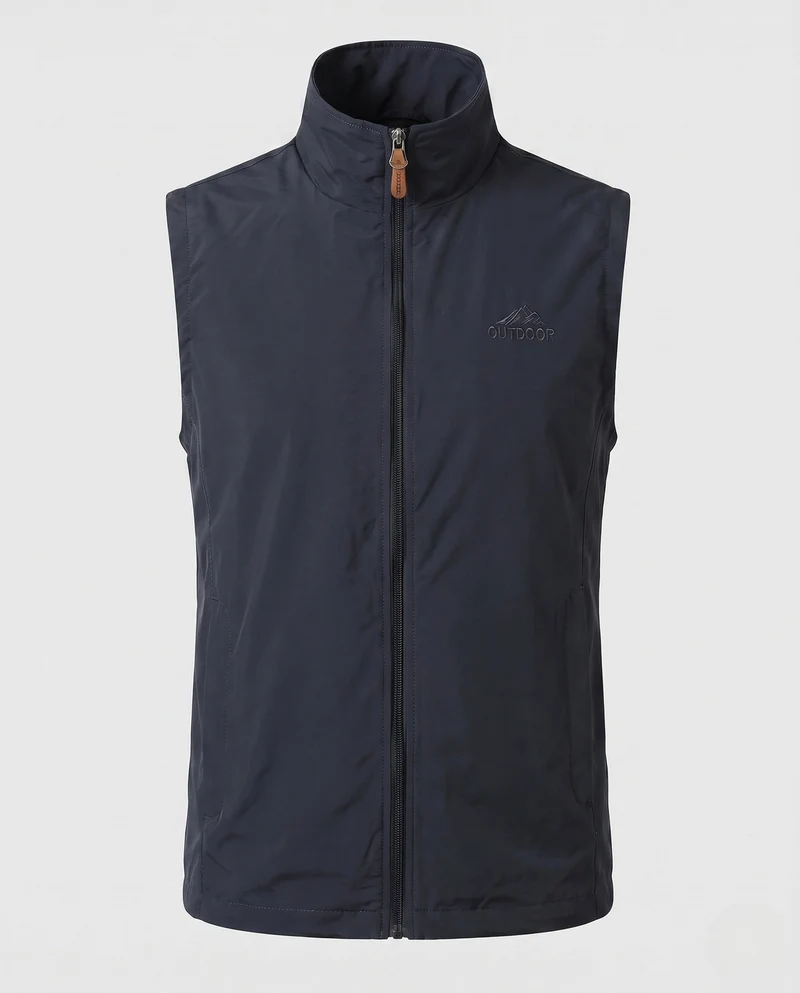 Leichte Outdoor-Softshell-Weste für Herren mit Stehkragen und vollem Reißverschluss Nord Taschen