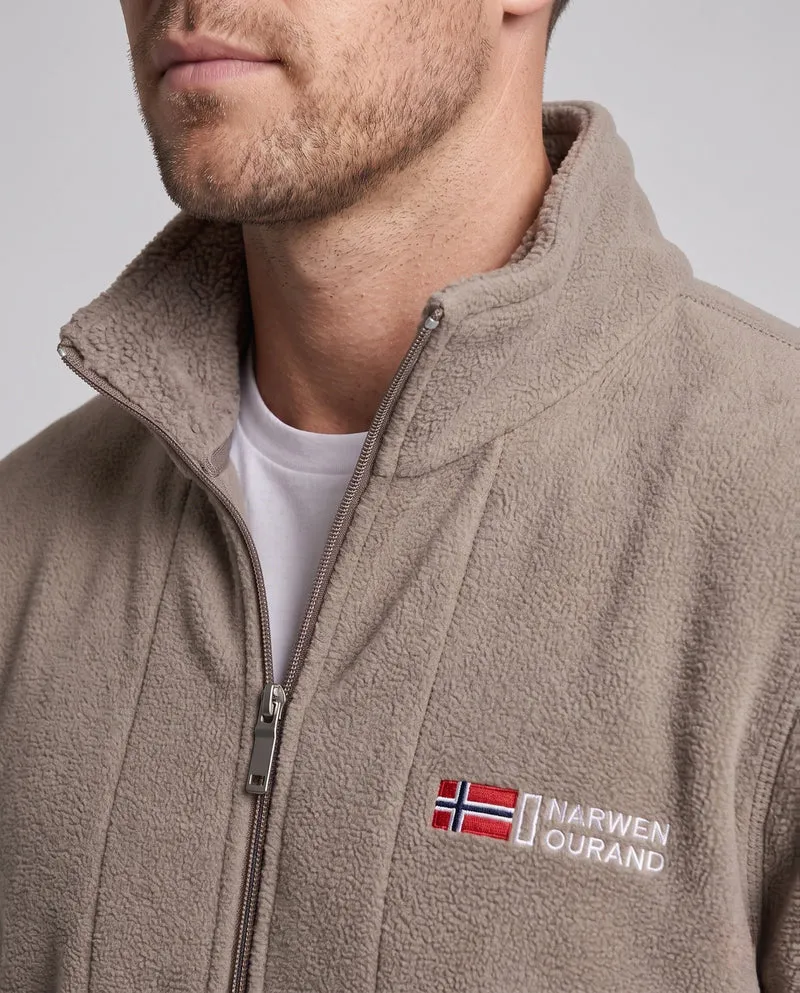 Herren Fleecejacke mit hochwertigem Innenfutter Nord Taschen