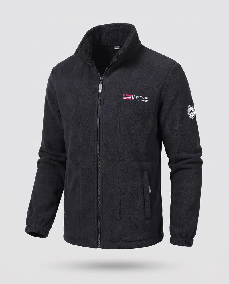 Herren Fleecejacke mit hochwertigem Innenfutter Nord Taschen
