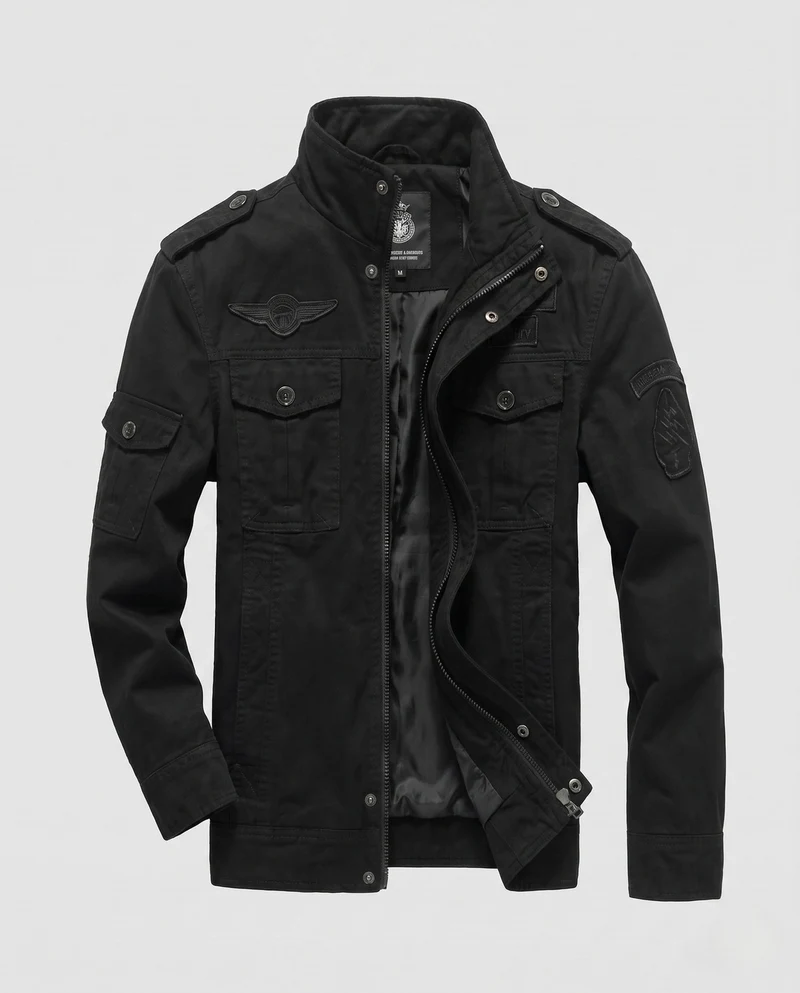 Herren Freizeitjacke im Militärstil Nord Taschen