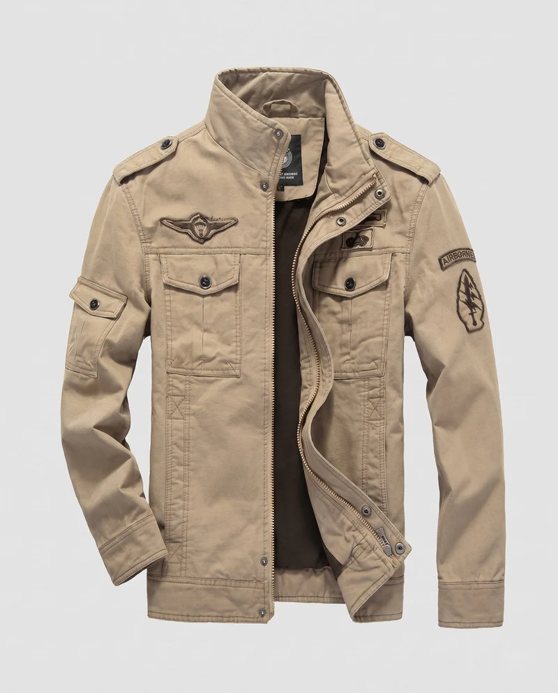 Herren Freizeitjacke im Militärstil Nord Taschen