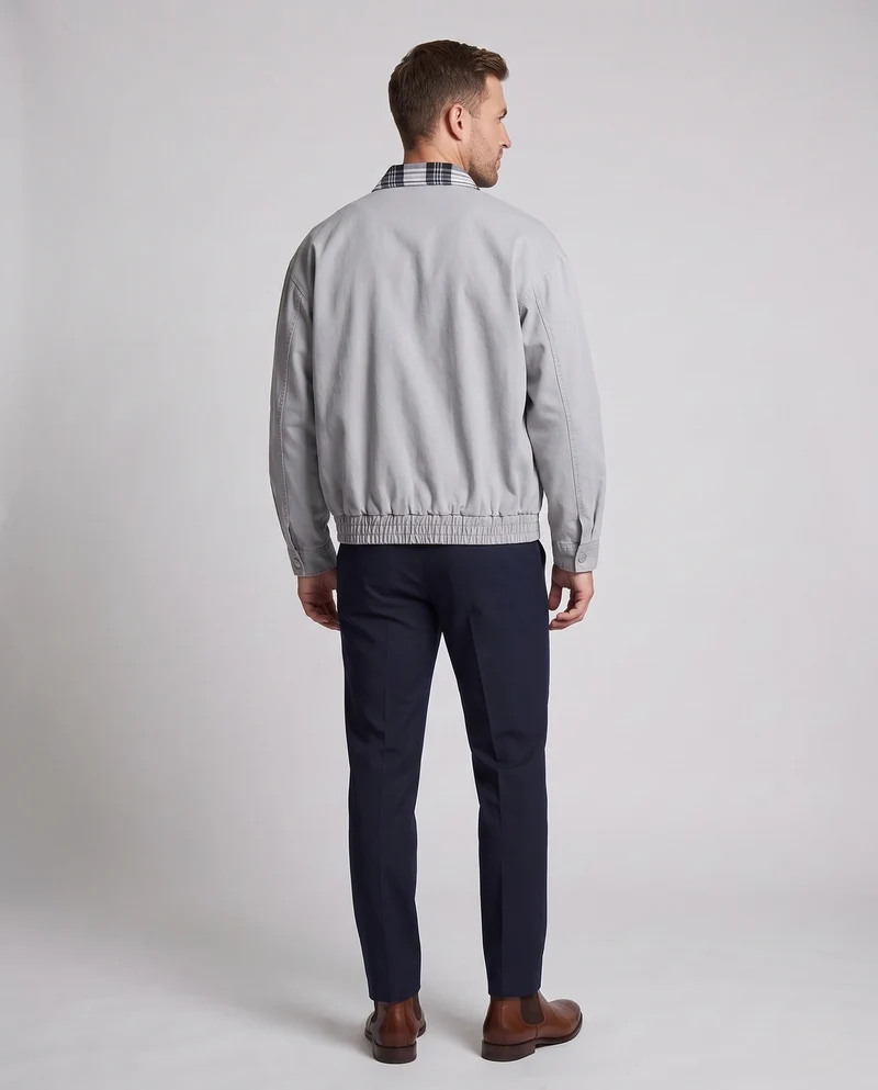 Herren Freizeitjacke mit entspanntem Karottenkragen Nord Taschen