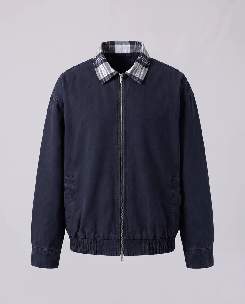 Herren Freizeitjacke mit entspanntem Karottenkragen Nord Taschen
