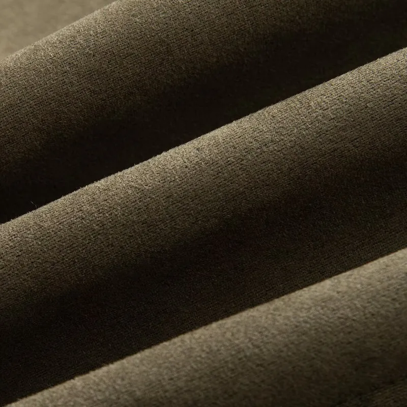 Damen Taillierter langer Mantel aus Veloursimitat mit Faux‑Fellkragen und Bindegürtel Nord Taschen