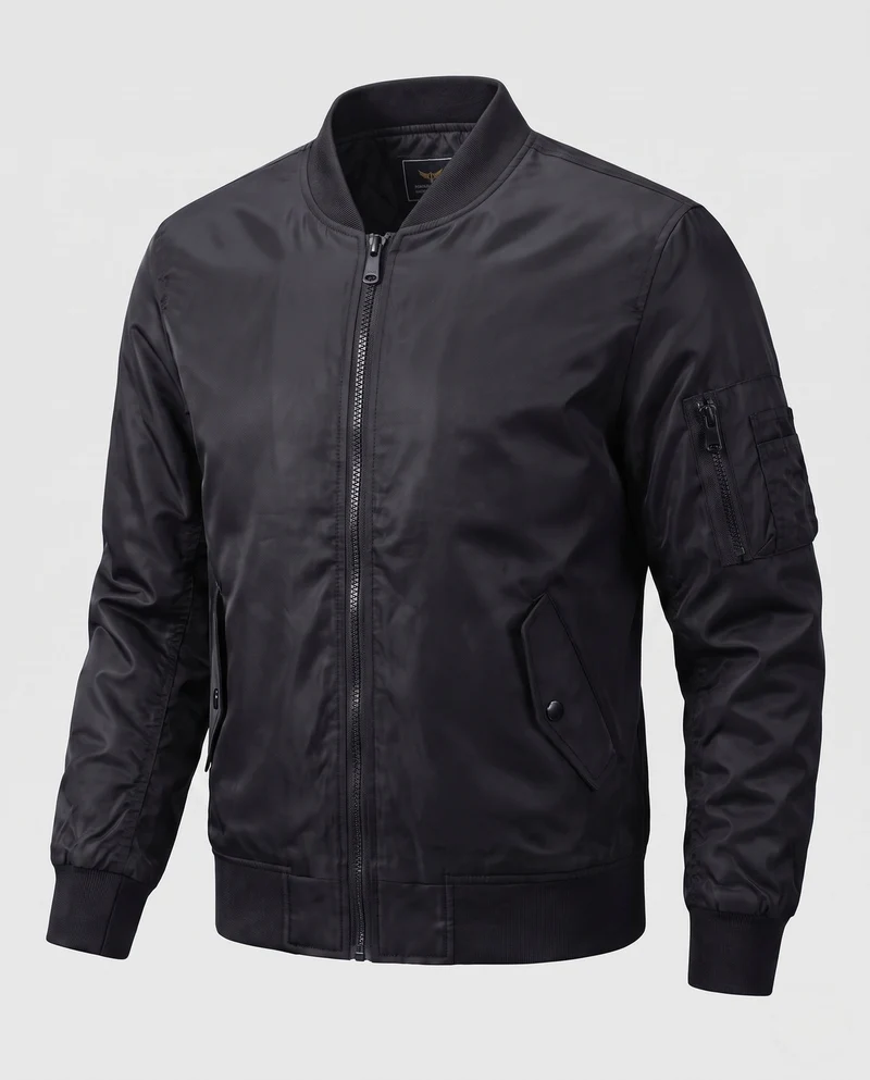 Herren gepolsterte Bomberjacke im Pilotenstil mit Armpocket und thermischer Polsterung Nord Taschen