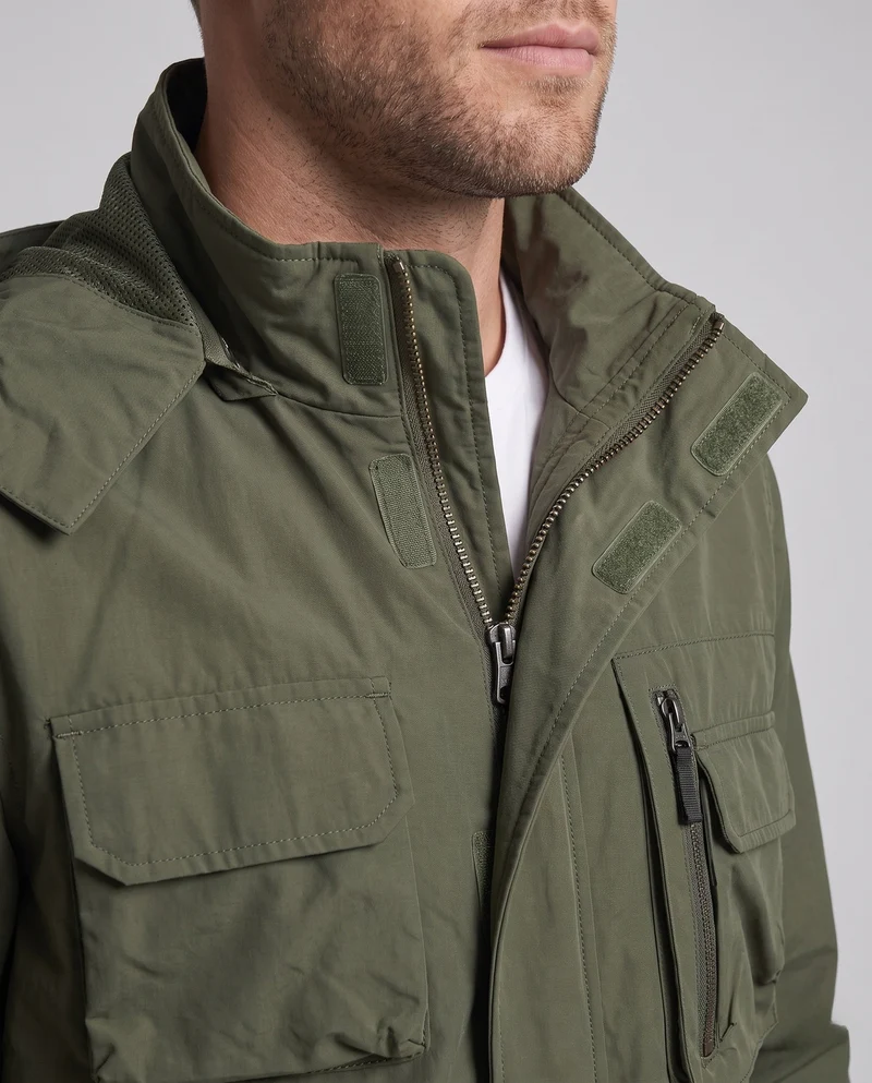 Herren Leichtgewichts Utility Feldjacke mit multifunktionalen Taschen und verstellbarem Saum Nord Taschen