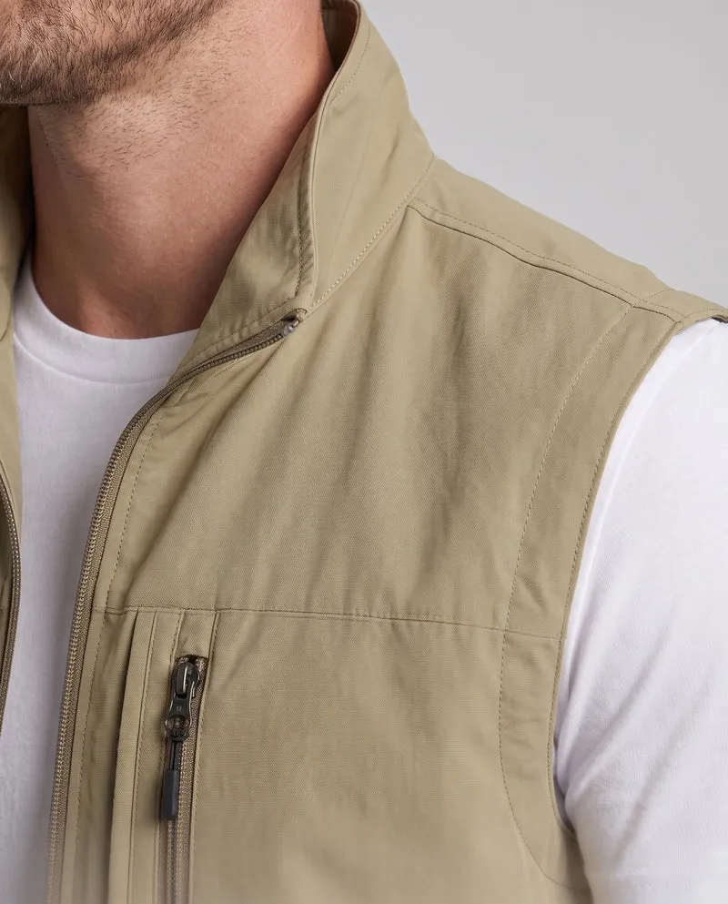 Herren Leichtgewicht Utility-Weste mit Stehkragen, mehreren Taschen und durchgehendem Reißverschluss Nord Taschen