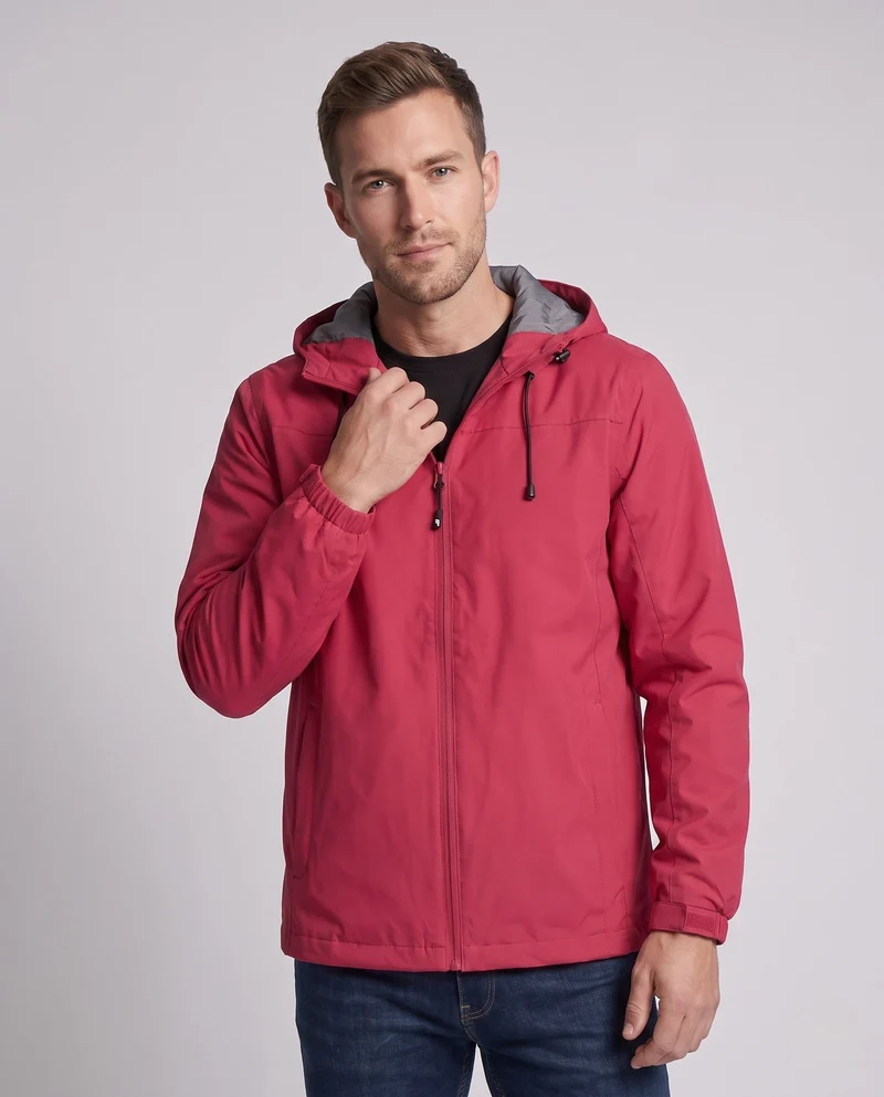 Herren Leichte Wasserabweisende Kapuzenjacke mit Verstellbarer Kapuze und Subtiler Thermofütterung Nord Taschen