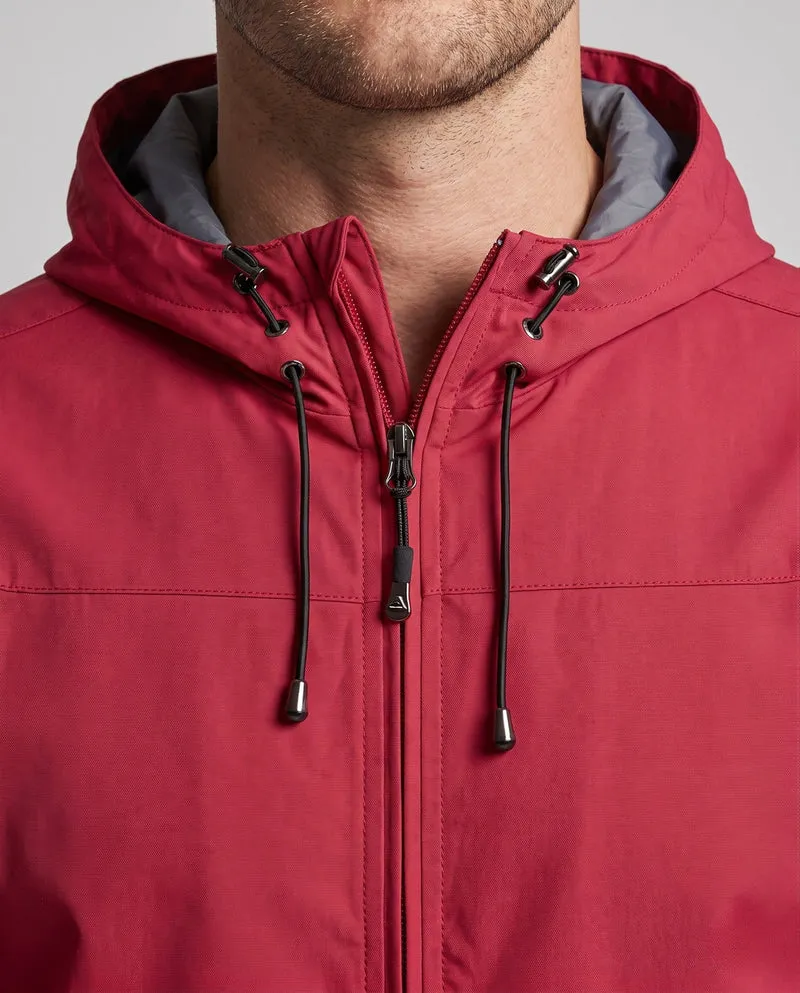 Herren Leichte Wasserabweisende Kapuzenjacke mit Verstellbarer Kapuze und Subtiler Thermofütterung Nord Taschen