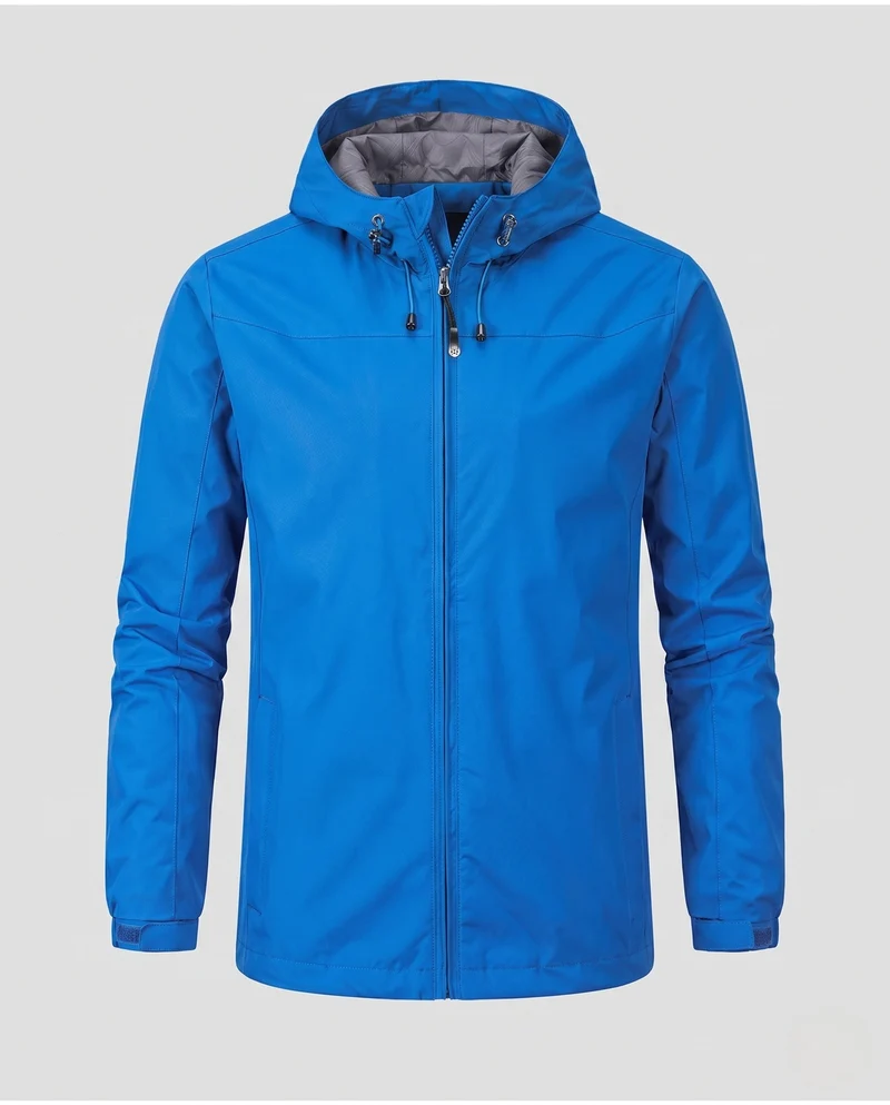 Herren Leichte Wasserabweisende Kapuzenjacke mit Verstellbarer Kapuze und Subtiler Thermofütterung Nord Taschen