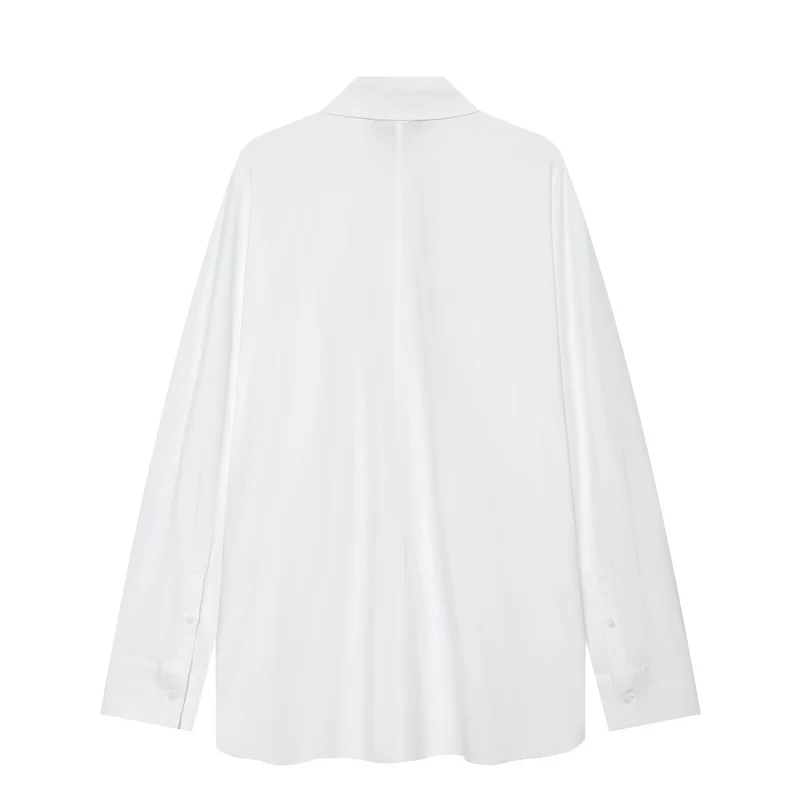 Damen Oversized Hemdbluse mit dekorativen Zierkordeln und Metallknöpfen Nord Taschen