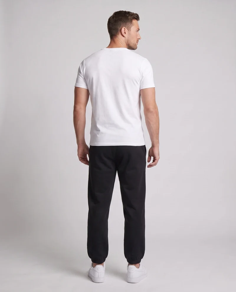 Herren Fleece Jogginghose mit Futter, Kordelzug, elastischen Bündchen und Astronauten Druck Nord Taschen