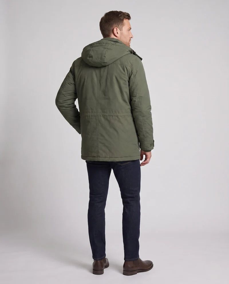 Herren gepolsterte Canvas-Feldparka mit Kapuze, Thermo-Isolation und multifunktionalen Taschen Nord Taschen