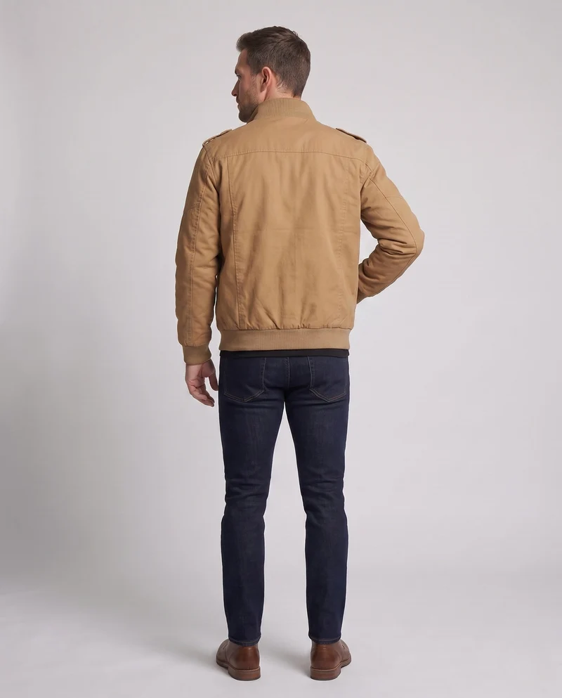 Herren gepolsterte Canvas Flugjacke Nord Taschen