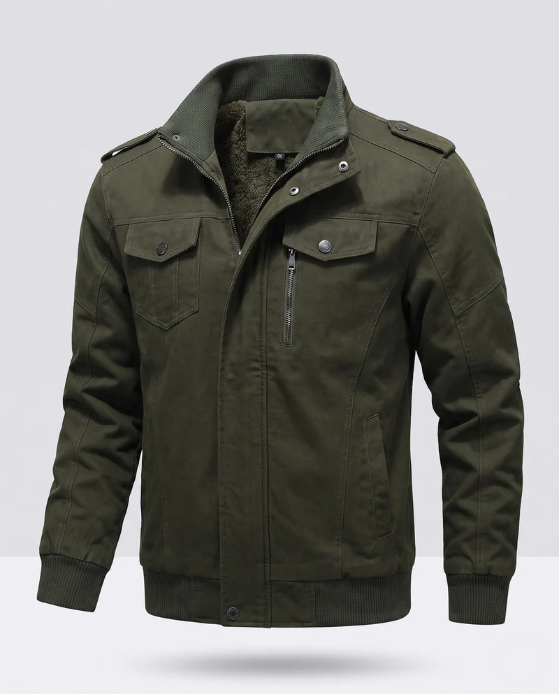 Herren gepolsterte Canvas Flugjacke Nord Taschen