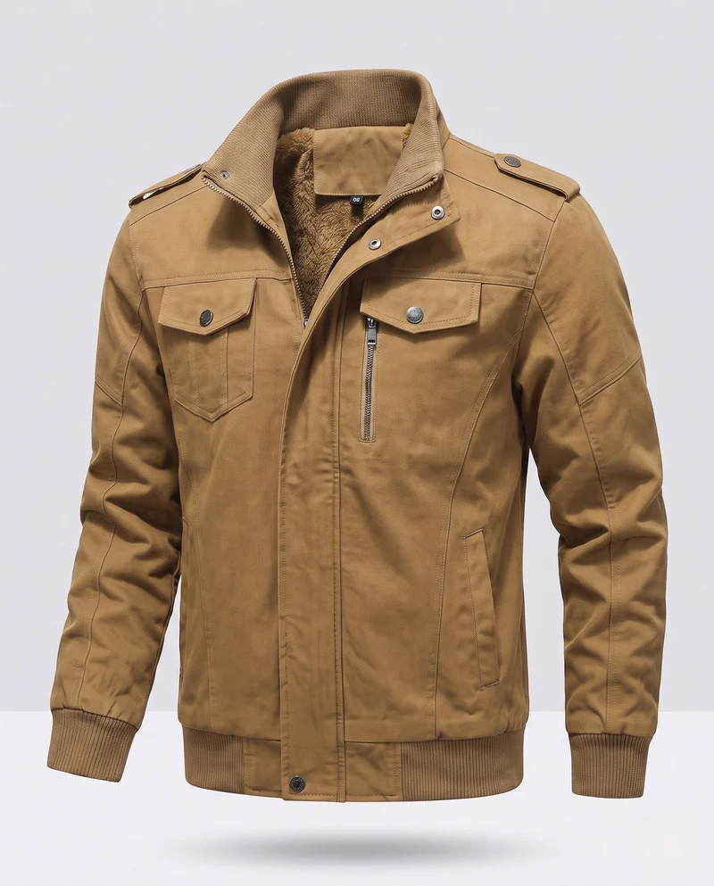 Herren gepolsterte Canvas Flugjacke Nord Taschen