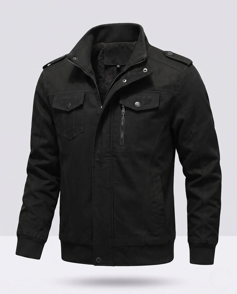 Herren gepolsterte Canvas Flugjacke Nord Taschen