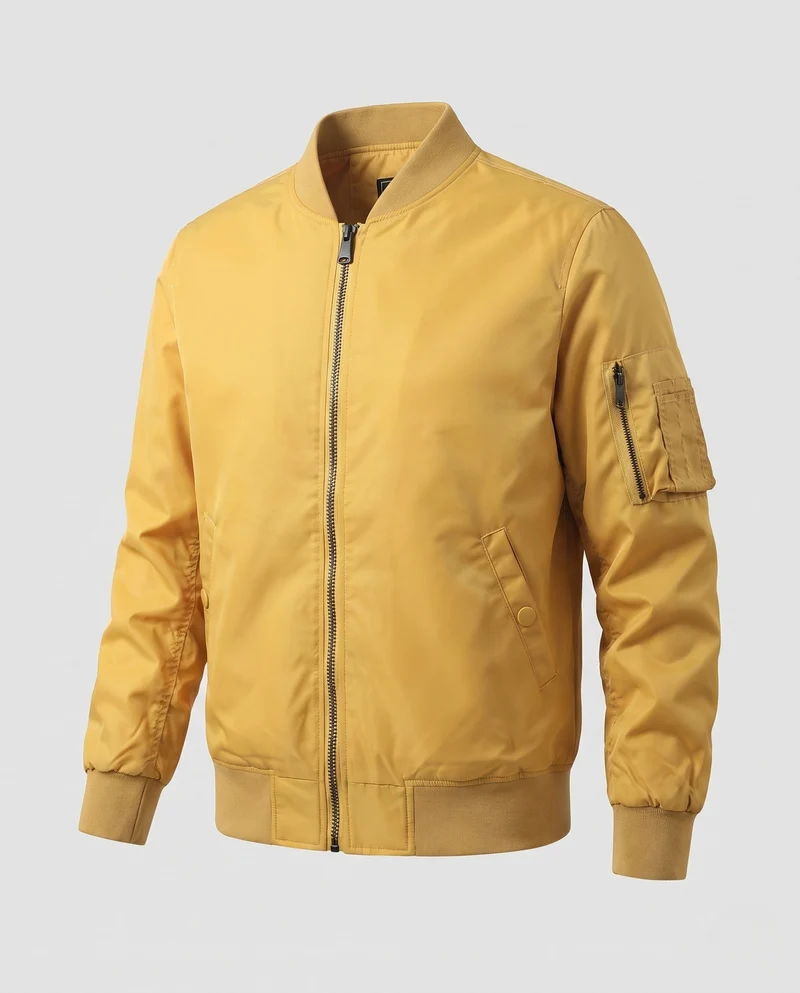 Herren gepolsterte Bomberjacke im Aviator-Stil mit Sleeve Utility Pocket und gepolstertem Thermofutter Nord Taschen