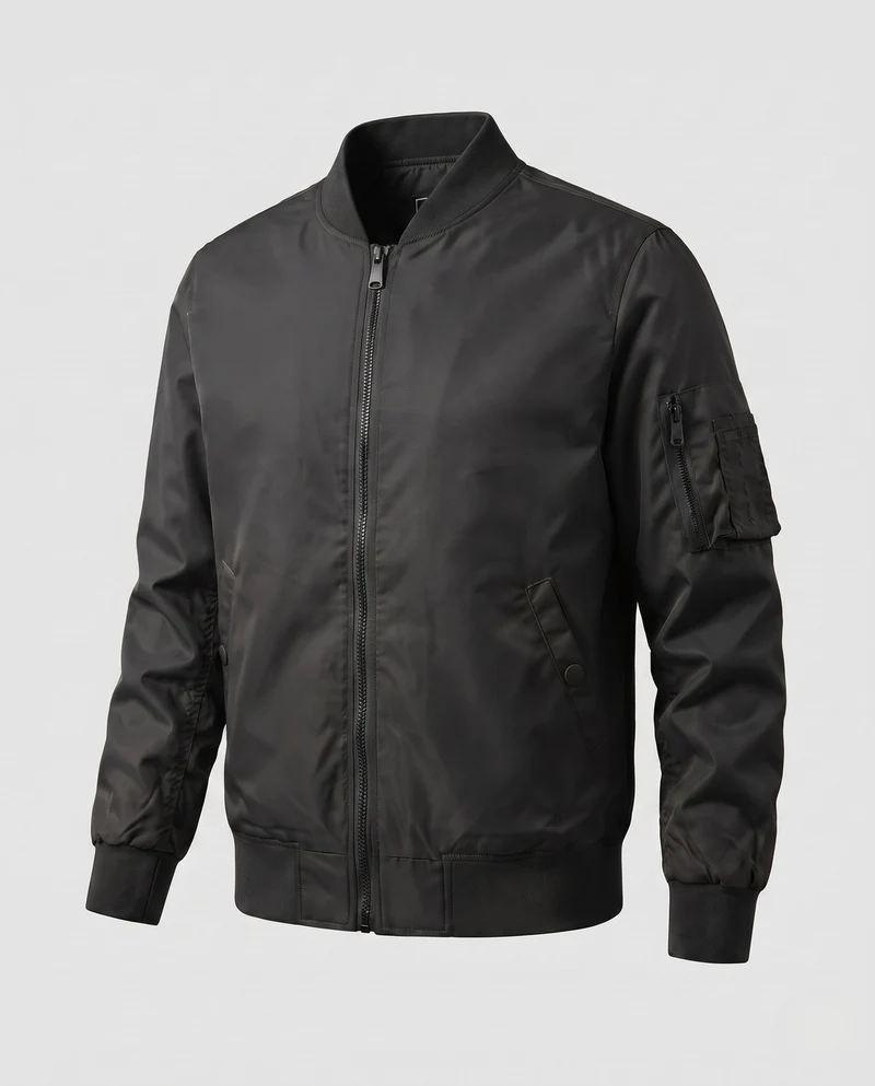 Herren gepolsterte Bomberjacke im Aviator-Stil mit Sleeve Utility Pocket und gepolstertem Thermofutter Nord Taschen