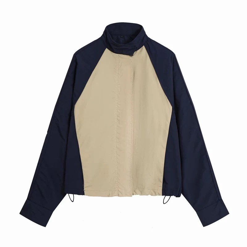 Damen Zweiteiliges Sportives Trackset mit Windbreakerjacke und weitem Trackhose Schnitt Nord Taschen