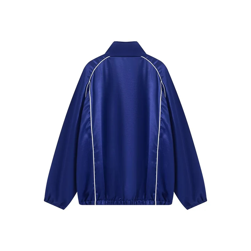 Damen Zweiteiliges Satin-Trainingsset mit Reißverschlussjacke und weitem Trackpant Nord Taschen