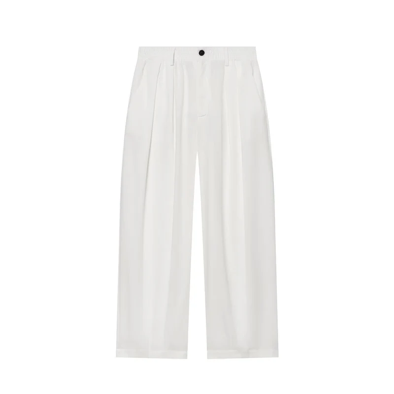 Damen Zweiteiliges Satin-Set mit weichem Oversized-Hemd und hochgeschnittener Palazzo-Hose Nord Taschen